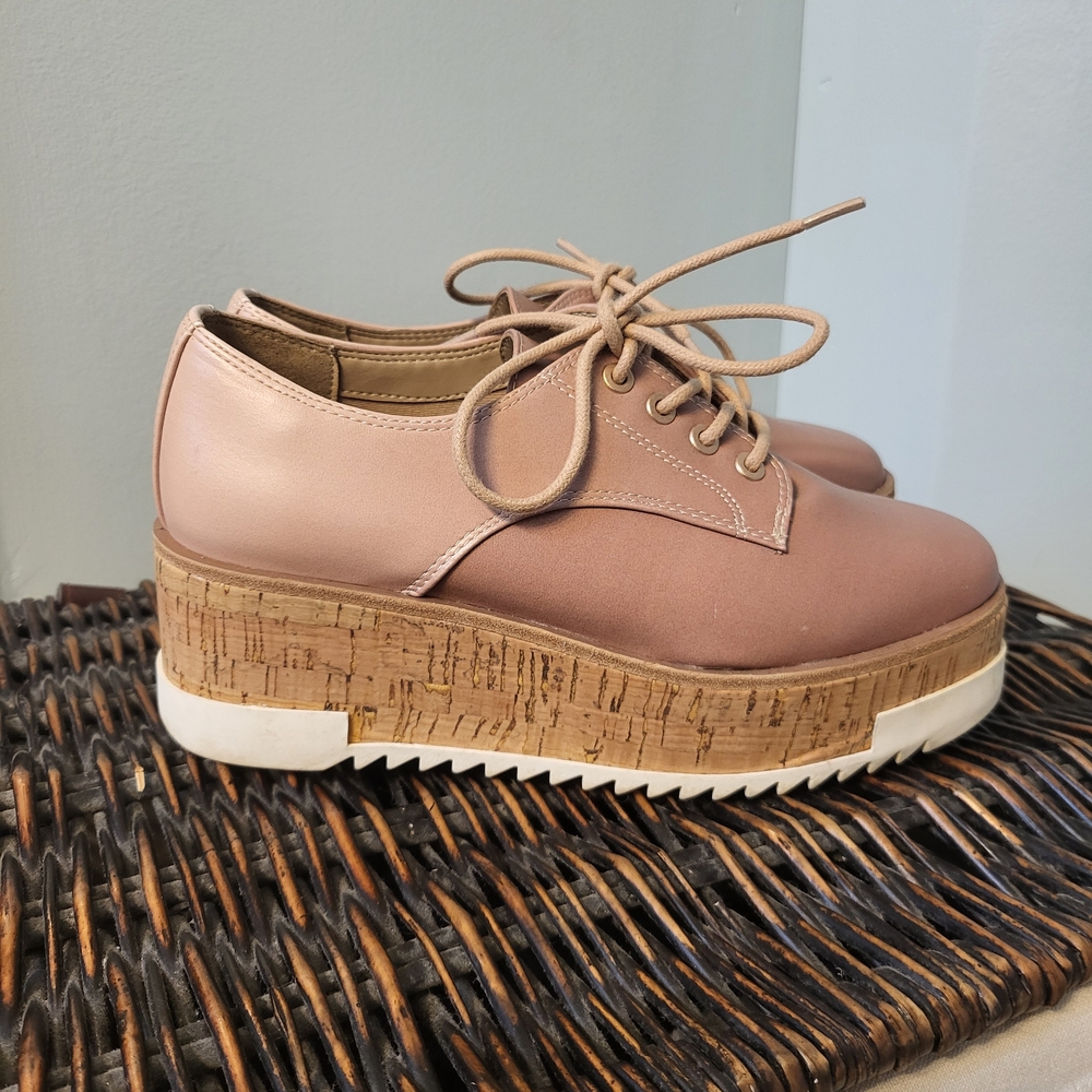 Aldo Pink Platform Oxford Shoes